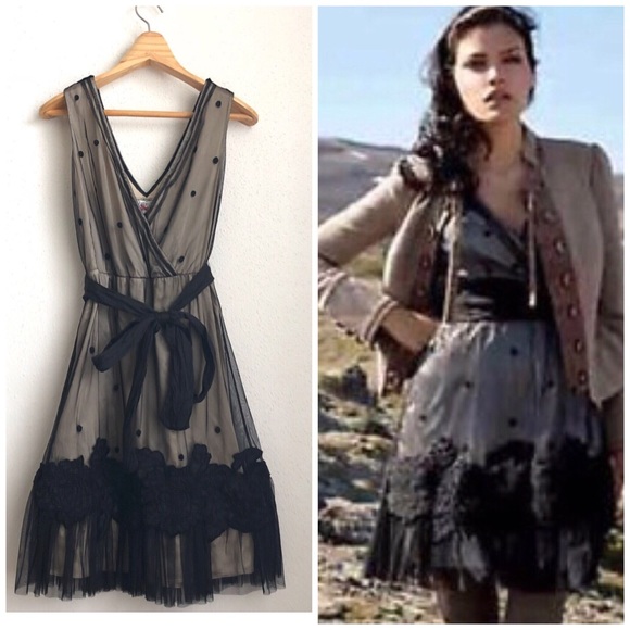 Anthropologie Dresses & Skirts - YOANA BARASHI COOLED LAVA POLKA DOT DRESS